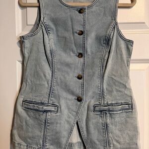 Banana Republic Light Blue Denim Top